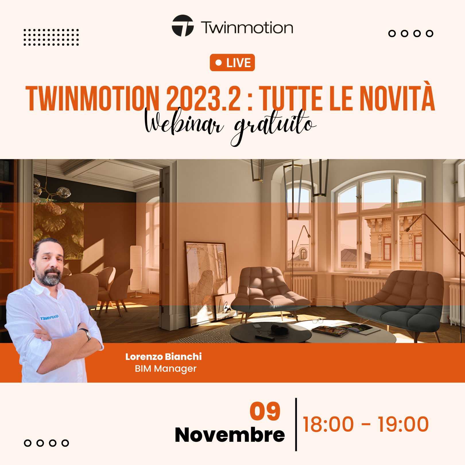 Webinar gratuito Twinmotion 2023